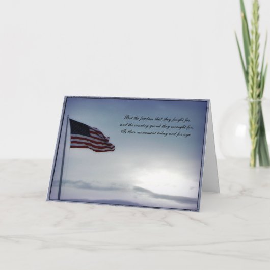 American Flag Veterans Day Card Dankeskarte (Vorderseite)