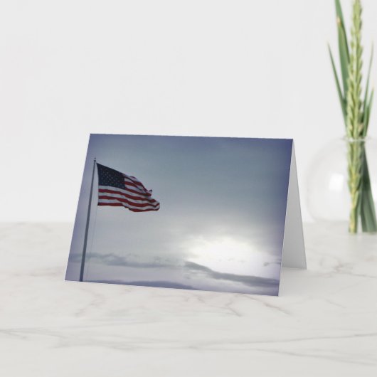 American Flag Veterans Day Card Dankeskarte (Vorderseite)