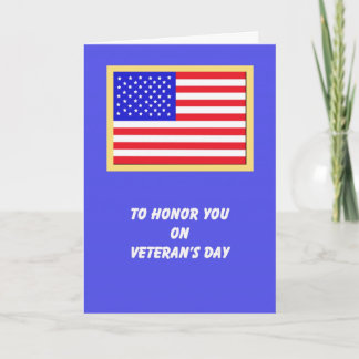 American Flag Veterans Day Cards Feiertagskarte