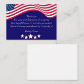 American Flag Vielen Dank Mitteilungskarte (Vorne/Hinten)