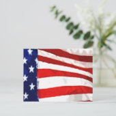 American Flag Vielen Dank Postkarte (Stehend Vorderseite)