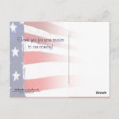 American Flag Vielen Dank Postkarte (Rückseite)