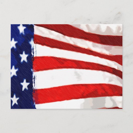 American Flag Vielen Dank Postkarte (Vorderseite)