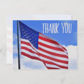 American Flag Vielen Dank Postkarte (Vorne/Hinten)