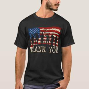 American Flag Vielen Dank Veterans Proud Veteran T-Shirt