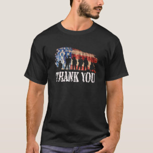 American Flag Vielen Dank Veterans Proud Veteran T-Shirt