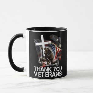 American Flag Vielen Dank Veterans Proud Veteran  Tasse