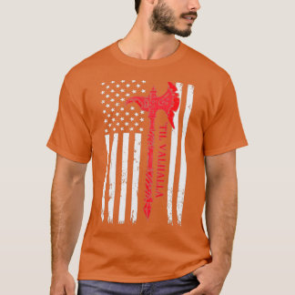 American Flag Viking Ax Til Valhalla T-Shirt