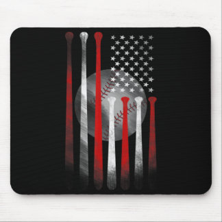 American Flag Vintag Baseball Flag Vater Mama T-Sh Mousepad