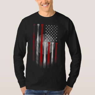 American Flag Vintag Baseball Flag Vater Mama T-Sh T-Shirt