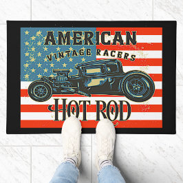 American Flag Vintag Racing Frisierte Auto Car Fro Fußmatte