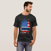 American Flag Vintage Baseball  Patriotic Baseball T-Shirt (Vorne ganz)