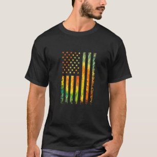 American Flag Vintage Gefärbte Krawatte USA Patrio T-Shirt