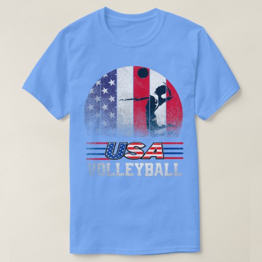 American Flag Volleyball 2021 für Mädchen Jungen M T-Shirt (Design vorne)