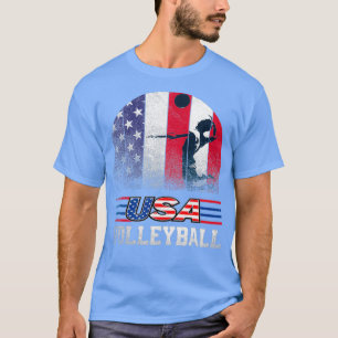 American Flag Volleyball 2021 für Mädchen Jungen M T-Shirt