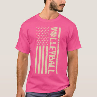 American Flag Volleyball für Spieler und Athleten T-Shirt