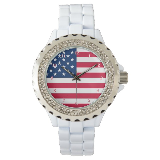 American Flag Watch Patriotic Armbanduhr (Vorderseite)