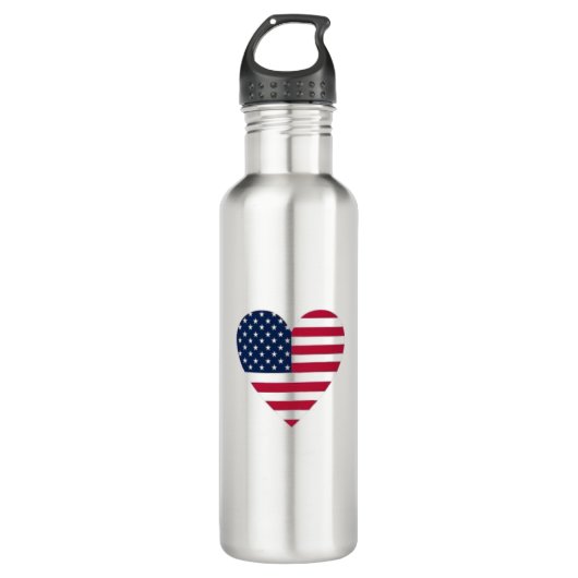 American Flag Water Bottle, Stainless Steel, 24 oz Edelstahlflasche (Vorderseite)