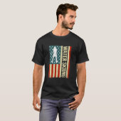 American Flag Water Skiing waterskiing USA men Wat T-Shirt (Vorne ganz)