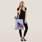 American Flag Wave in the Sky Color Large Tasche (Am Model)