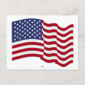 American Flag Wave Postkarte (Vorderseite)