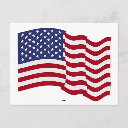 American Flag Wave Postkarte (Vorderseite)