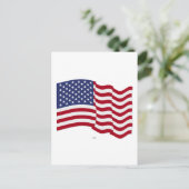 American Flag Wave Postkarte (Stehend Vorderseite)