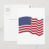 American Flag Wave Postkarte (Vorne/Hinten)
