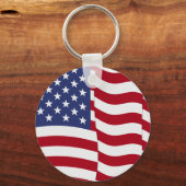 American Flag Wave Schlüsselanhänger (Vorderseite)