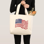 American Flag Waving - beängstigend Jumbo Stoffbeutel (Vorderseite (Produkt))