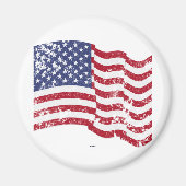 American Flag Waving - beängstigend Magnet (Vorne)