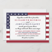 American Flag Wedding Einladung (Vorderseite)