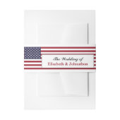 American Flag Wedding Einladungsbanderole (Vorderseite Beispiel)
