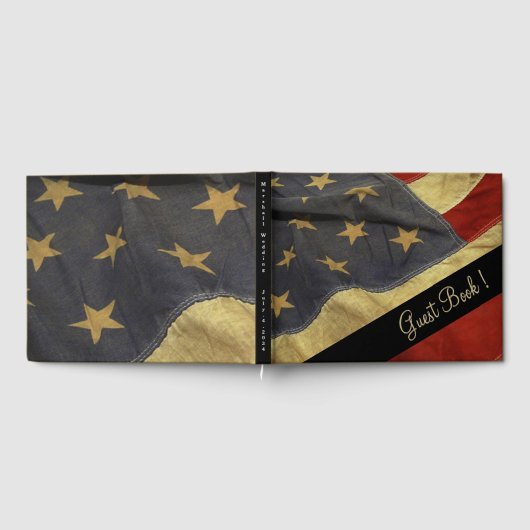 American Flag Wedding Gästebuch (Voll)
