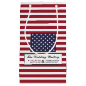 American Flag Wedding Kleine Geschenktüte (Vorderseite)