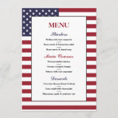 American Flag Wedding Menu Menükarte (Vorderseite)