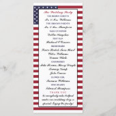 American Flag Wedding Programm (Rückseite)