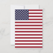 American Flag Wedding RSVP Karte (Rückseite)