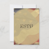 American Flag Wedding RSVP Karte (Rückseite)
