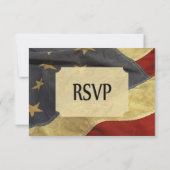 American Flag Wedding RSVP mit Menü (Rückseite)