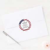 American Flag Wedding Runder Aufkleber (Umschlag)