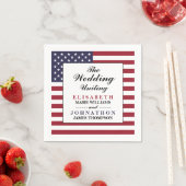 American Flag Wedding Serviette (Beispiel)