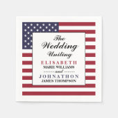 American Flag Wedding Serviette (Vorderseite)