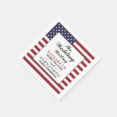 American Flag Wedding Serviette (Ecke)