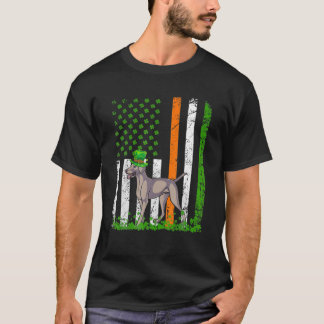 American Flag Weimaraner Dog Lovers St Patricks Da T-Shirt