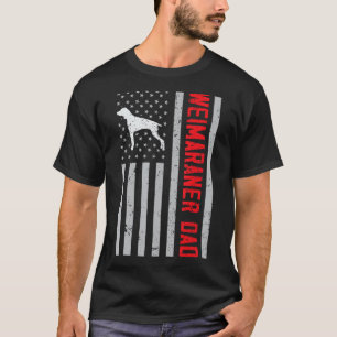 American Flag Weimaraner Vater Geschenk Patriotic  T-Shirt