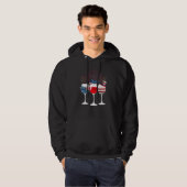 American Flag Weinglas Hoodie (Vorne ganz)
