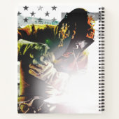 American Flag Welder Notizblock (Rückseite)