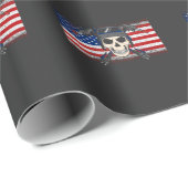 American Flag Welder Skull Metalworking USA Wart Geschenkpapier (Rolleneckpunkt)