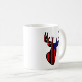 American Flag Whitetail Buck Kaffeetasse (VorderseiteRechts)